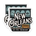 (2 Pack) New Orleans Magnets - Big Easy Decor - Louisiana Travel Souvenir - 5" On Longest Side - Premium Magnet - for Cars, Refrigerators, Toolboxes, Lockers - Made in USA - MAG18538