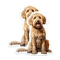 (2 Pack) Goldendoodle Dog Magnets - Pet Owner Refrigerator Decor - Animal Lover Collectible - 5 Inches On Longest Side - Thick Durable Magnet - Made in USA - MAG27527
