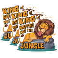 (3 Pack) Napping Lion Decals - King of Jungle - Lazy Animal Decal - 3 Inches On Longest Side - Easy Peel & Apply - Made in USA - 3MCS0899