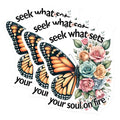 (3 Pack) Monarch Butterfly Decals - Floral Art - Motivational Laptop Decal - 3 Inches On Longest Side - Easy Peel & Apply - Made in USA - 3MCS8492