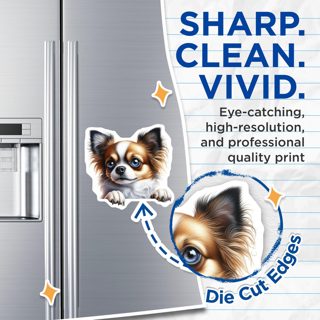 (2 Pack) Chihuahua Dog Magnets - Cute Puppy Art - Fridge Magnets - 5" On Longest Side - Premium Magnet - for Cars, Refrigerators, Toolboxes, Lockers - Made in USA - MAG15854
