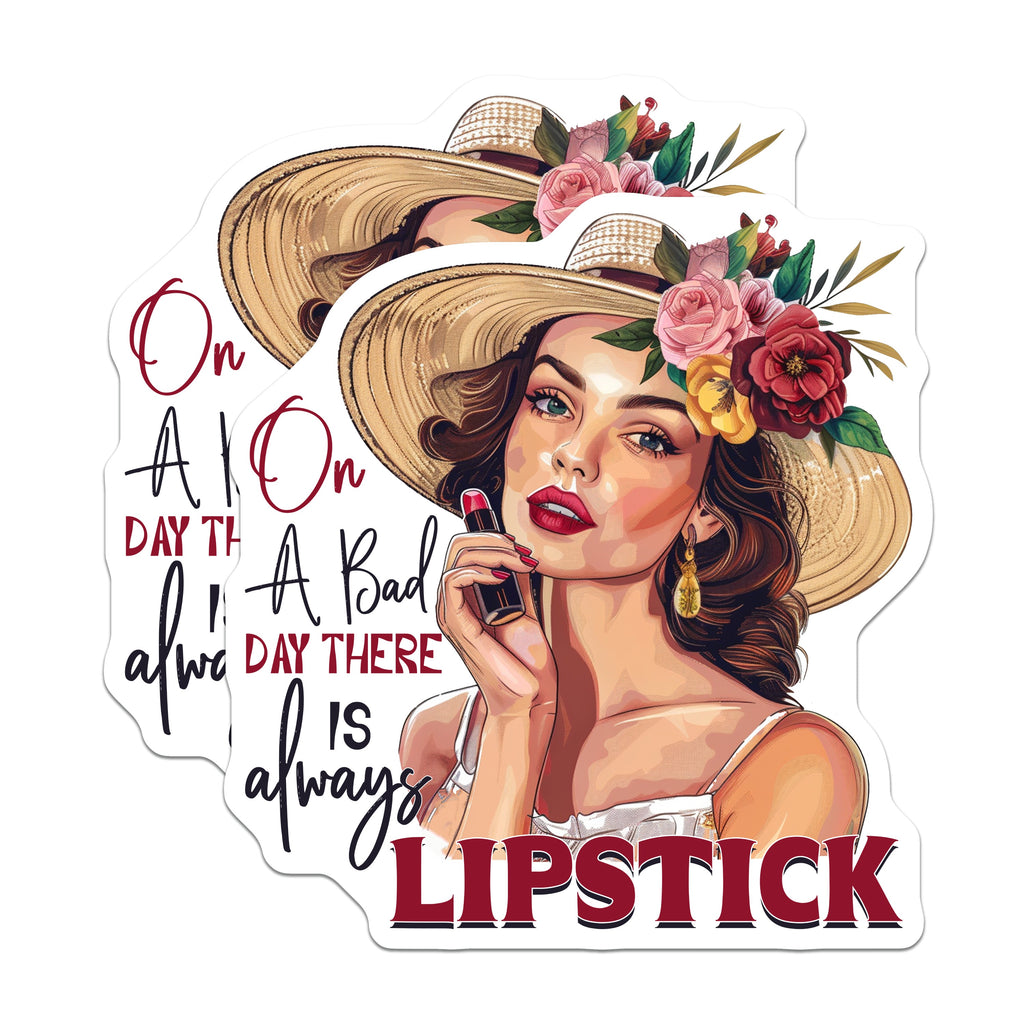 (2 Pack) Lipstick Magnets - Empowering Quote Magnets - Beauty Lover Decor for Women - 5 Inches On Longest Side - Thick Durable Magnet - Made in USA - MAG37612