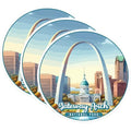 (3 Pack) Gateway Arch Decals - St Louis Missouri Decal - National Park Souvenir - 3 Inches On Longest Side - Easy Peel & Apply - Made in USA - 3MCS0463