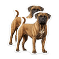 (2 Pack) Bullmastiff Dog Magnets - Breed Specific Art - Pet Lover Refrigerator Decor - Canine Home Accessory - 5 Inches On Longest Side - Thick Durable Magnet - Made in USA - MAG29274