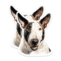 (2 Pack) Bull Terrier Magnets - Dog Lover Fridge Decor - Pet Parent Appreciation - Animal Portrait - 5 Inches On Longest Side - Thick Durable Magnet - Made in USA - MAG26227