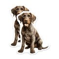 (2 Pack) Wirehaired Pointing Griffon Magnets - Hunting Dog Magnets - Canine Animal Art Decor - 5 Inches On Longest Side - Thick Durable Magnet - Made in USA - MAG24097