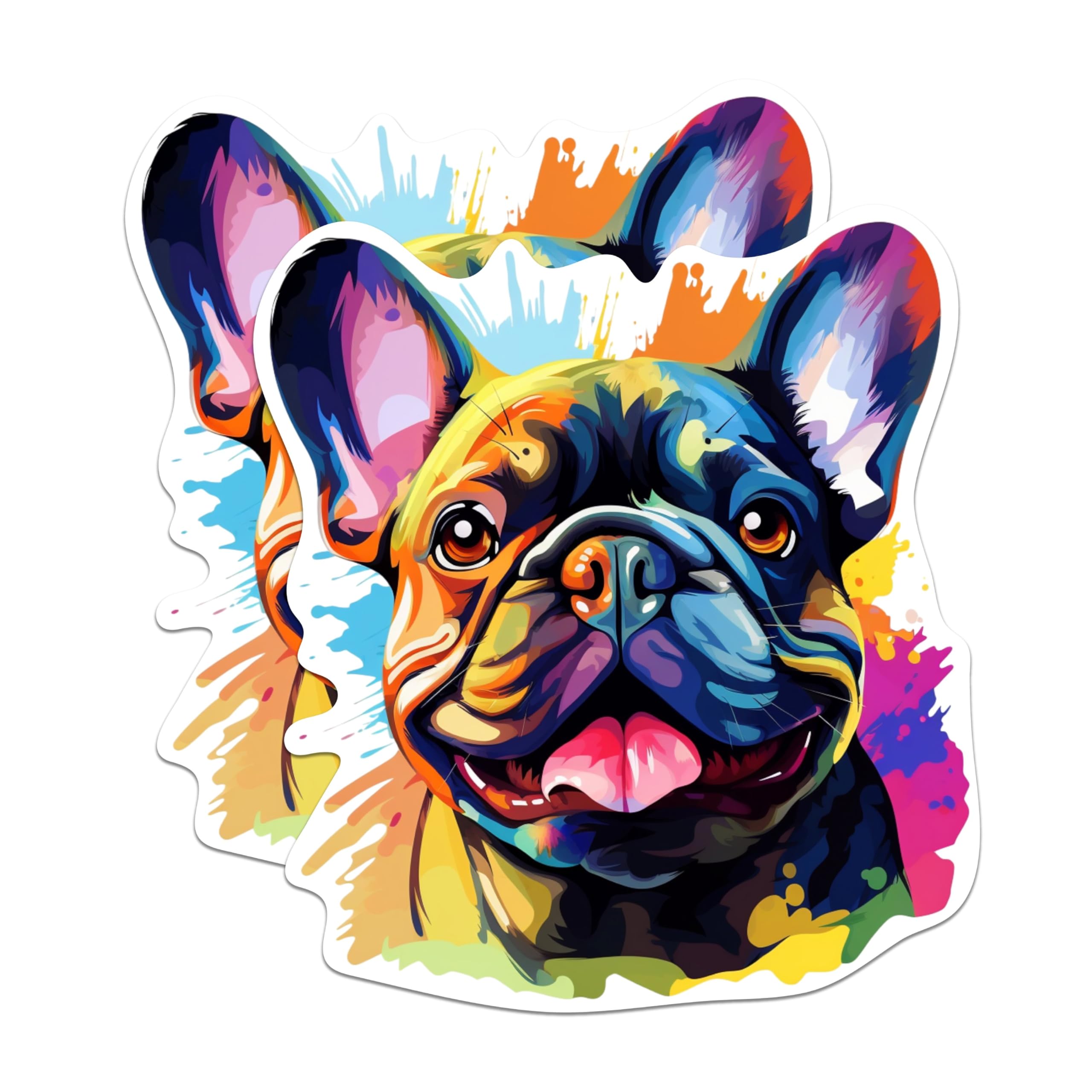 (2 Pack) French Bulldog Dog Breed Magnets - 5 Inches On Longest Side - Choose from Over 100 Dog Breeds - for Cars, Refrigerators, Toolboxes - Made in USA - MAG1861