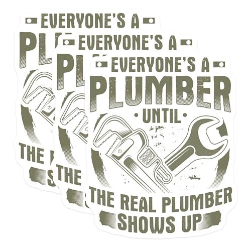 (3 Pack) Plumber Quote Decals - Funny Plumber - Plumbing Job Decal - 3 Inches On Longest Side - Easy Peel & Apply - Made in USA - 3MCS4817