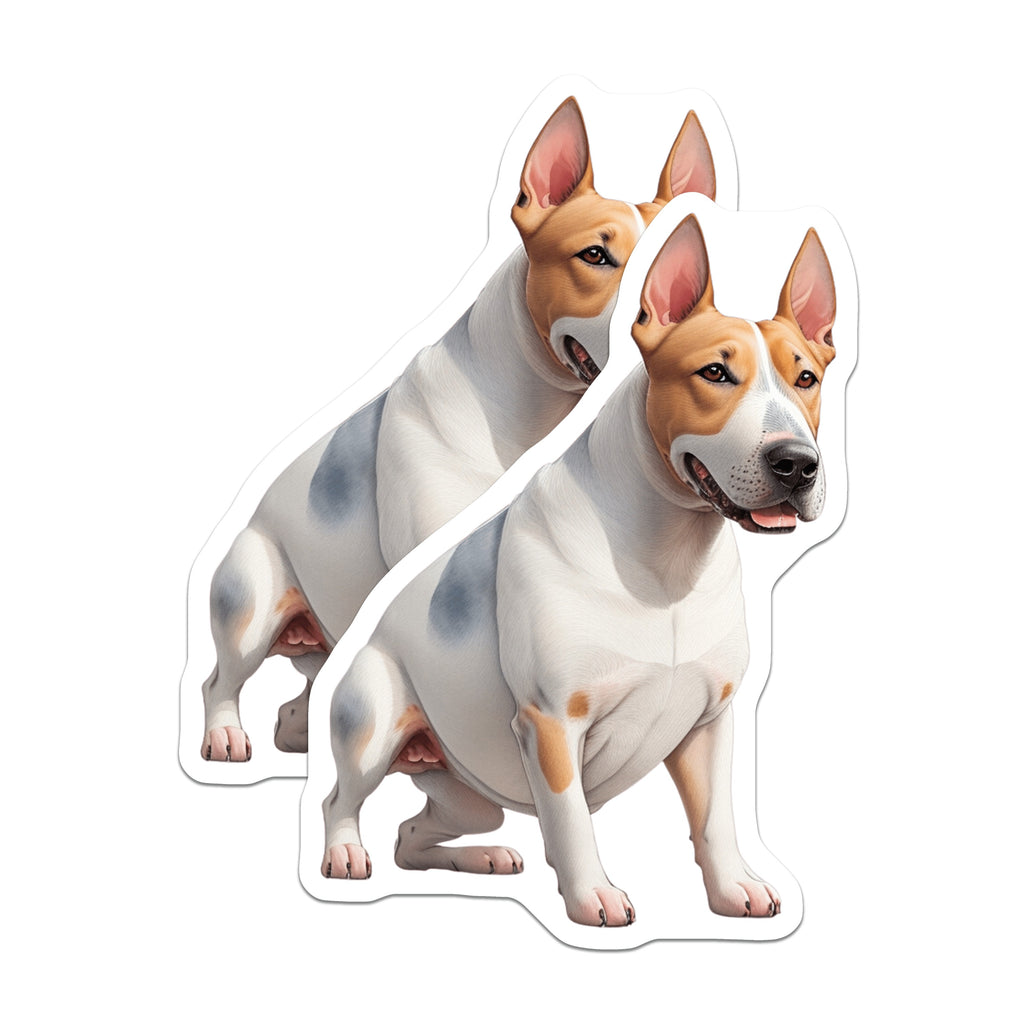 (2 Pack) Realistic Dog Magnets - Bully Breed Art - Pet Lover Refrigerator Decor - Staffy Dog Owner Home Accessory - 5 Inches On Longest Side - Thick Durable Magnet - Made in USA - MAG37525