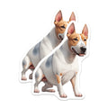 (2 Pack) Realistic Dog Magnets - Bully Breed Art - Pet Lover Refrigerator Decor - Staffy Dog Owner Home Accessory - 5 Inches On Longest Side - Thick Durable Magnet - Made in USA - MAG37525