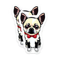(2 Pack) Chihuahua Magnets - Adorable Puppy Pet Lover Decor - Cute Bowtie Dog Refrigerator Accessory - Canine Enthusiast Item - 5 Inches On Longest Side - Thick Durable Magnet - Made in USA - MAG21313
