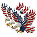 (3 Pack) American Eagle Decals - Patriotic Stickers - USA Flag Eagle Decal- 3 Inches On Longest Side - Easy Peel & Apply - Made in USA - 3MCS5919