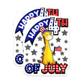 (2 Pack) Happy 4th of July Giraffe Magnets - Patriotic Animal Decor - Independence Day Holiday Fun - 5 Inches On Longest Side - Thick Durable Magnet - Made in USA - MAG30124