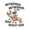 (2 Pack) Motherhood is The Realest Hood Magnets - Funny Mom Life - Cool Duck Mom Present for Her - 5 Inches On Longest Side - Thick Durable Magnet - Made in USA - MAG36187
