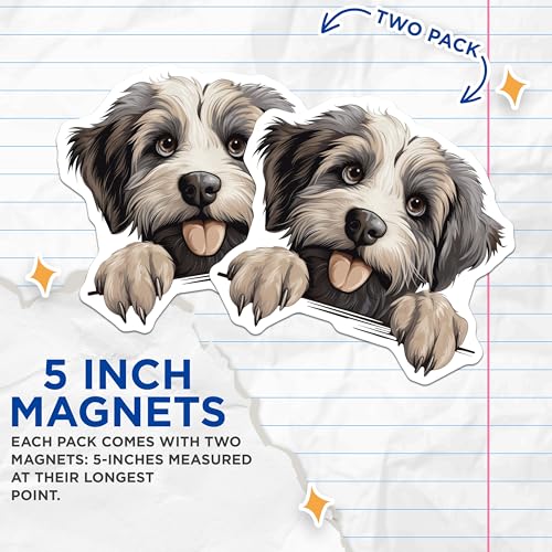 (2 Pack) Home and Office Decor Magnet - 5" On Longest Side - Sticks to Smooth Flat Surfaces - Made in USA - MAG10260