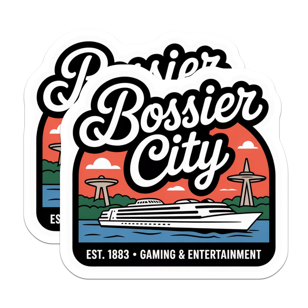 (2 Pack) Bossier City Louisiana Magnets - Riverboat - Gaming Entertainment Souvenir - 5" On Longest Side - Premium Magnet - for Cars, Refrigerators, Toolboxes, Lockers - Made in USA - MAG17342