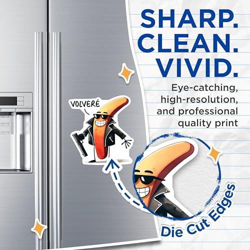 (2 Pack) Funny Food Magnets - Cartoon Character - Minimalist Kitchen Decor - 5" On Longest Side - for Cars, Fridges, Toolboxes - Made in USA - MAG7595