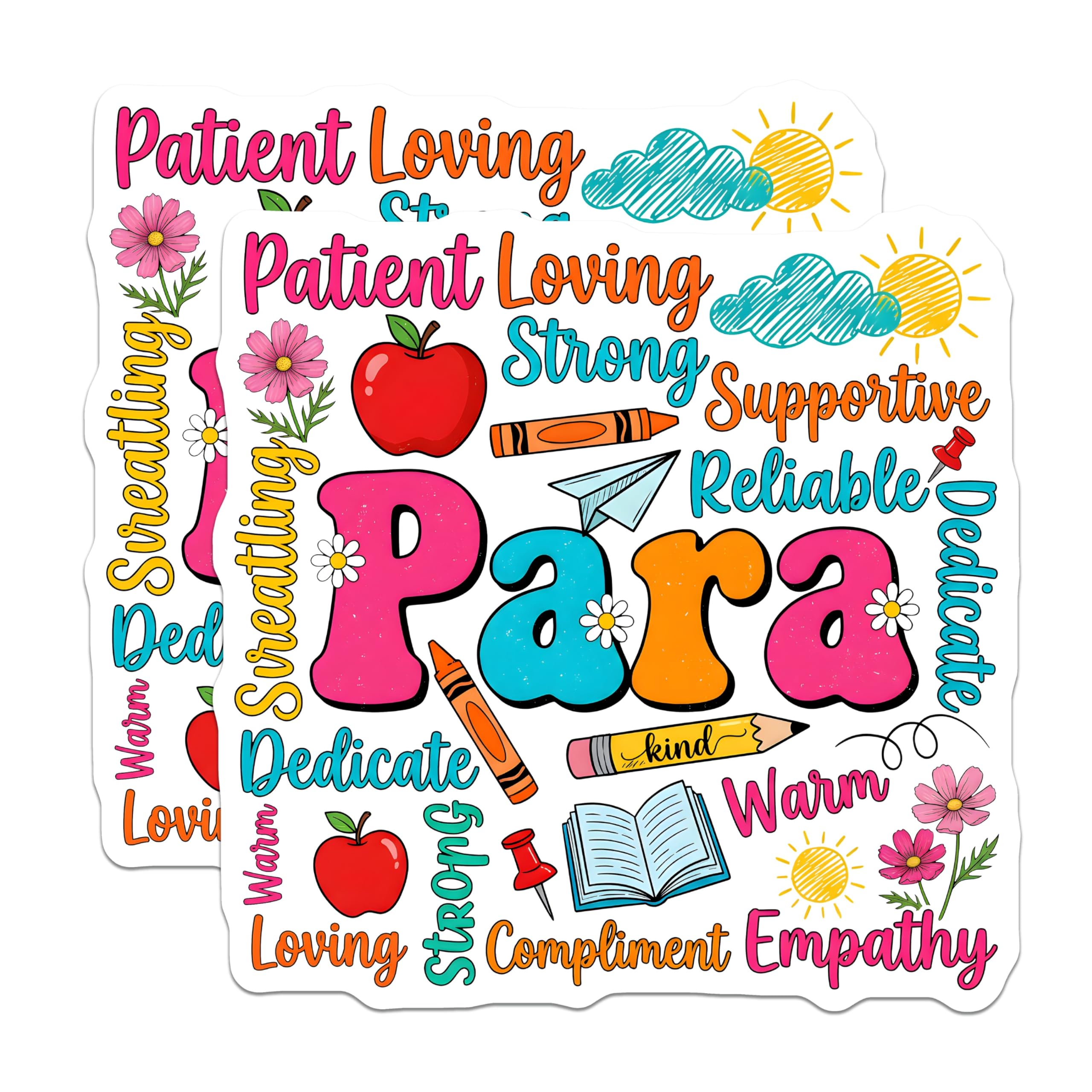 (2 Pack) para Professional Magnets - Patient Loving Educator - School Staff Appreciation Decor - 5 Inches On Longest Side - Thick Durable Magnet - Made in USA - MAG23951