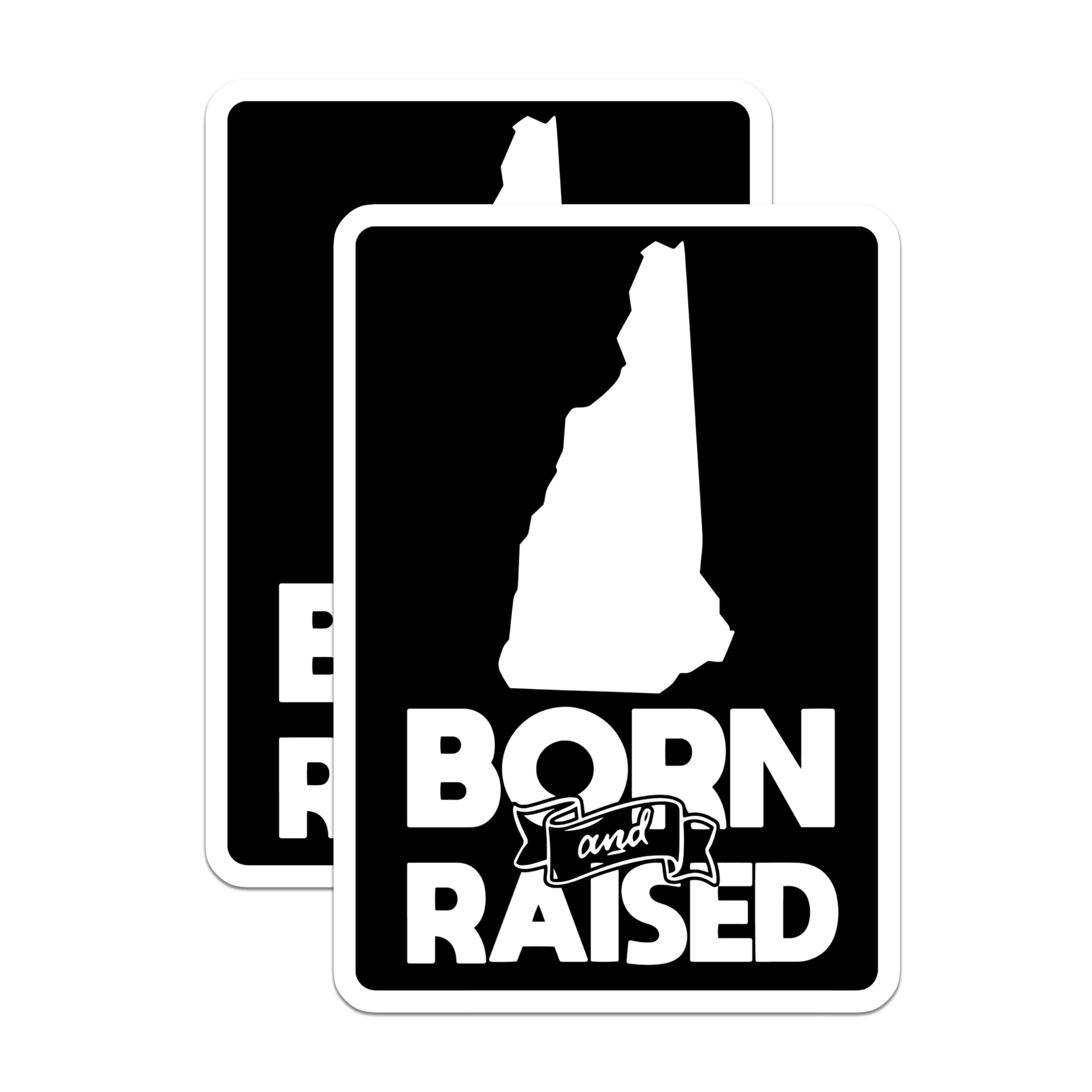(2 Pack) New Hampshire Magnets - Born and Raised Decor - State Outline Pride - 5 Inches On Longest Side - Thick Durable Magnet - Made in USA - MAG23056