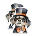 (2 Pack) Dapper Dog Magnets - Watercolor Animal Decor - Pet Lover Office Accents - 5 Inches On Longest Side - Thick Durable Magnet - Made in USA - MAG27746
