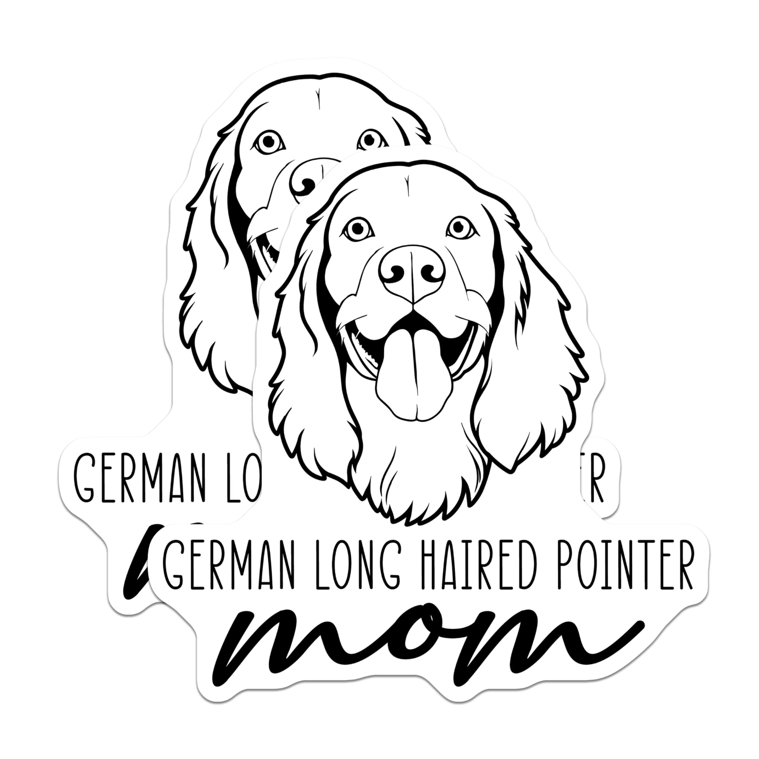 (2 Pack) German Longhaired Pointer Mom Magnets - Dog Lover Accessory - Pet Owner Appreciation Decor - 5 Inches On Longest Side - Thick Durable Magnet - Made in USA - MAG27021