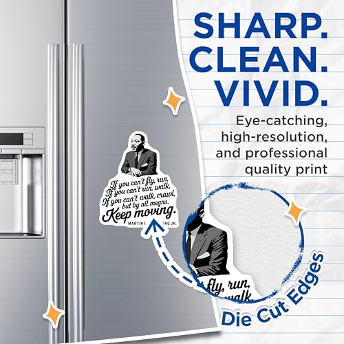(2 Pack) Inspirational Leader Quote Magnets - Motivational Home - Office Magnets - 5" On Longest Side - for Cars, Fridges, Toolboxes - Made in USA - MAG3757