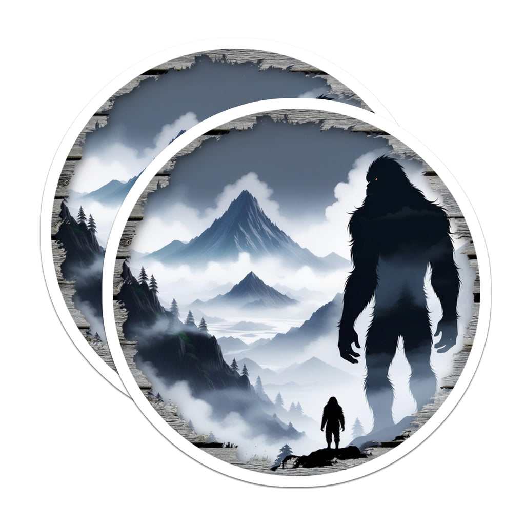 (2 Pack) Bigfoot Magnets - Sasquatch Cryptid Mountain Decor - PNW Woodland Lore Refrigerator Magnets - 5 Inches On Longest Side - Thick Durable Magnet - Made in USA - MAG26452