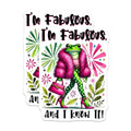 (2 Pack) Fabulous Frog Magnets - Fun Animal - Motivational Quote Magnets - 5" On Longest Side - for Cars, Fridges, Toolboxes - Made in USA - MAG3717