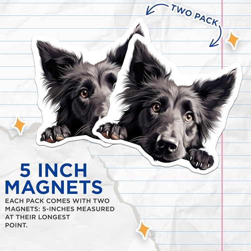 (2 Pack) Animal Lover Decor Magnet - 5" On Longest Side - Sticks to Smooth Flat Surfaces - Made in USA - MAG9861