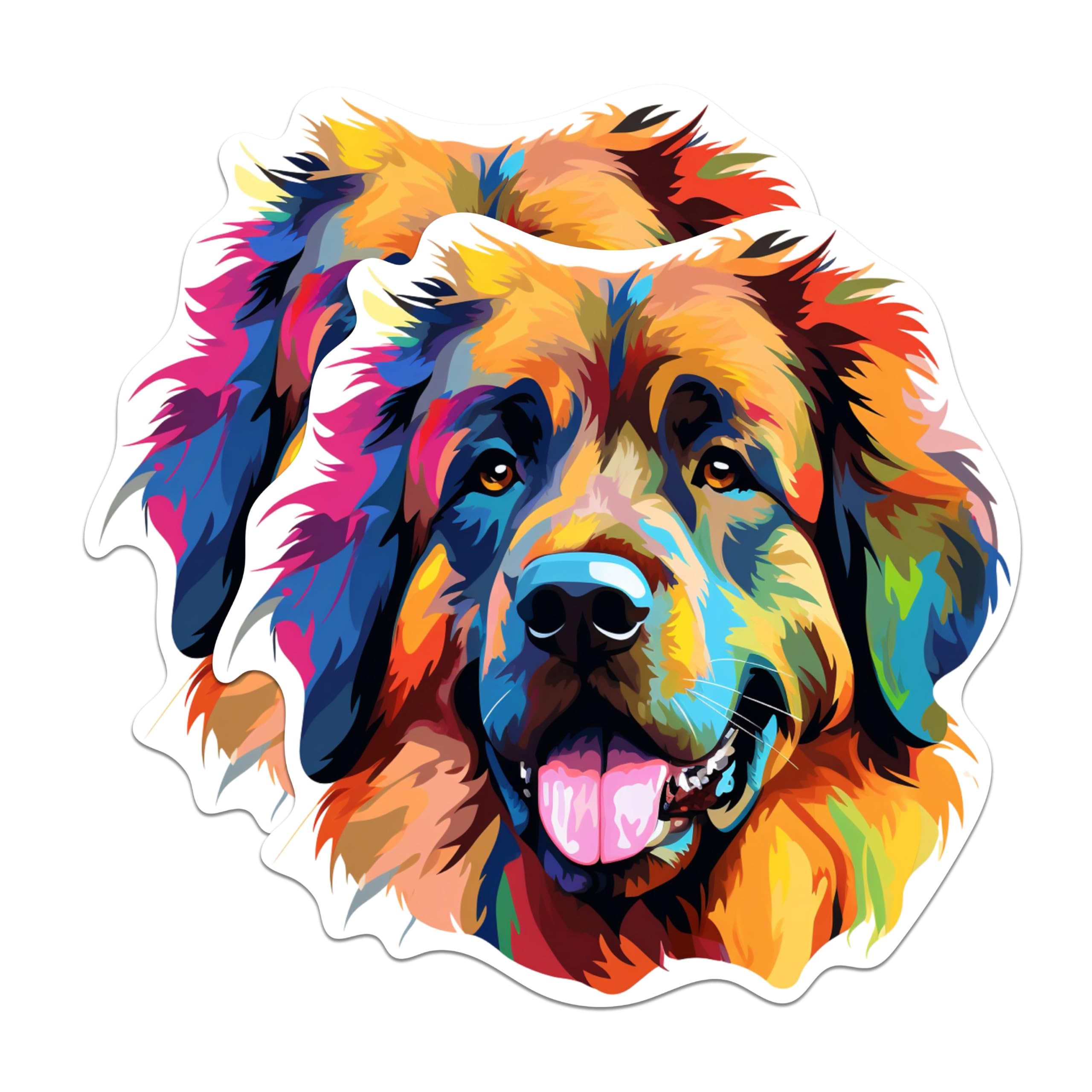 (2 Pack) Leonberger Dog Breed Magnets - 5 Inches On Longest Side - Choose from Over 100 Dog Breeds - for Cars, Refrigerators, Toolboxes - Made in USA - MAG1893