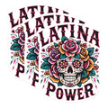 (3 Pack) Latina Power Decals - Sugar Skull Art - Laptop Decals - 3 Inches On Longest Side - Easy Peel & Apply - Made in USA - 3MCS4347
