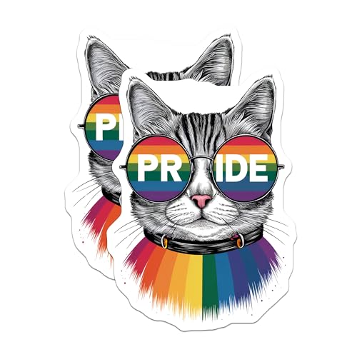 (2 Pack) LGBTQ+ Pride Decor Magnet - 5" On Longest Side - Sticks to Smooth Flat Surfaces - Made in USA - MAG9550