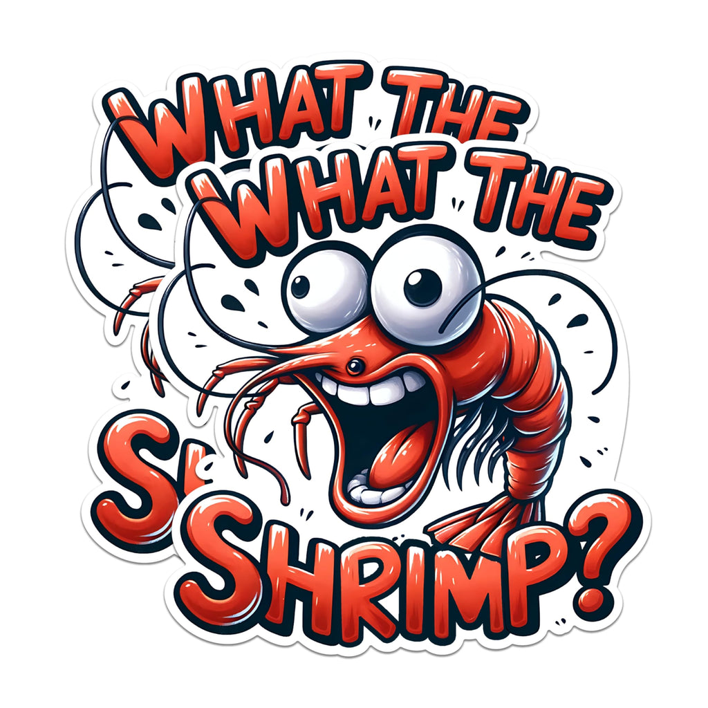 (2 Pack) Funny Shrimp Meme Magnets - Hilarious Seafood Quote Magnets - Kitchen Decor Magnets for Seafood Lovers- 5" On Longest Side - for Fridges, Toolboxes, Cars - Made in USA - MAG2643