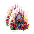 (2 Pack) Gothic Cathedral Magnets - Stained Glass Church Decor - Whimsigoth Rose Art - 5 Inches On Longest Side - Thick Durable Magnet - Made in USA - MAG30278