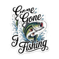 (2 Pack) Gone Fishing Magnets - Bass Fishing Design - Fisherman Decor for Refrigerator - 5 Inches On Longest Side - Thick Durable Magnet - Made in USA - MAG38959