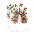 (2 Pack) Vibrant Floral Lungs Magnets - Surreal Botanical Anatomy Art - Inspirational Breath of Life Decor - 5 Inches On Longest Side - Thick Durable Magnet - Made in USA - MAG19878