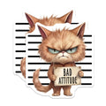 (2 Pack) Grumpy Cat Magnets - Bad Attitude Kitten - Funny Animal Refrigerator Decor - 5" On Longest Side - Premium Magnet - for Cars, Refrigerators, Toolboxes, Lockers - Made in USA - MAG14340
