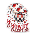(2 Pack) Valentine's Day Stickers - Howdy Valentine Stickers - Cute Cowboy Hat Stickers - Disco Ball Stickers - 5" On Longest Side - Sticks to Any Smooth Flat Surface - Made in USA - BMCS3143
