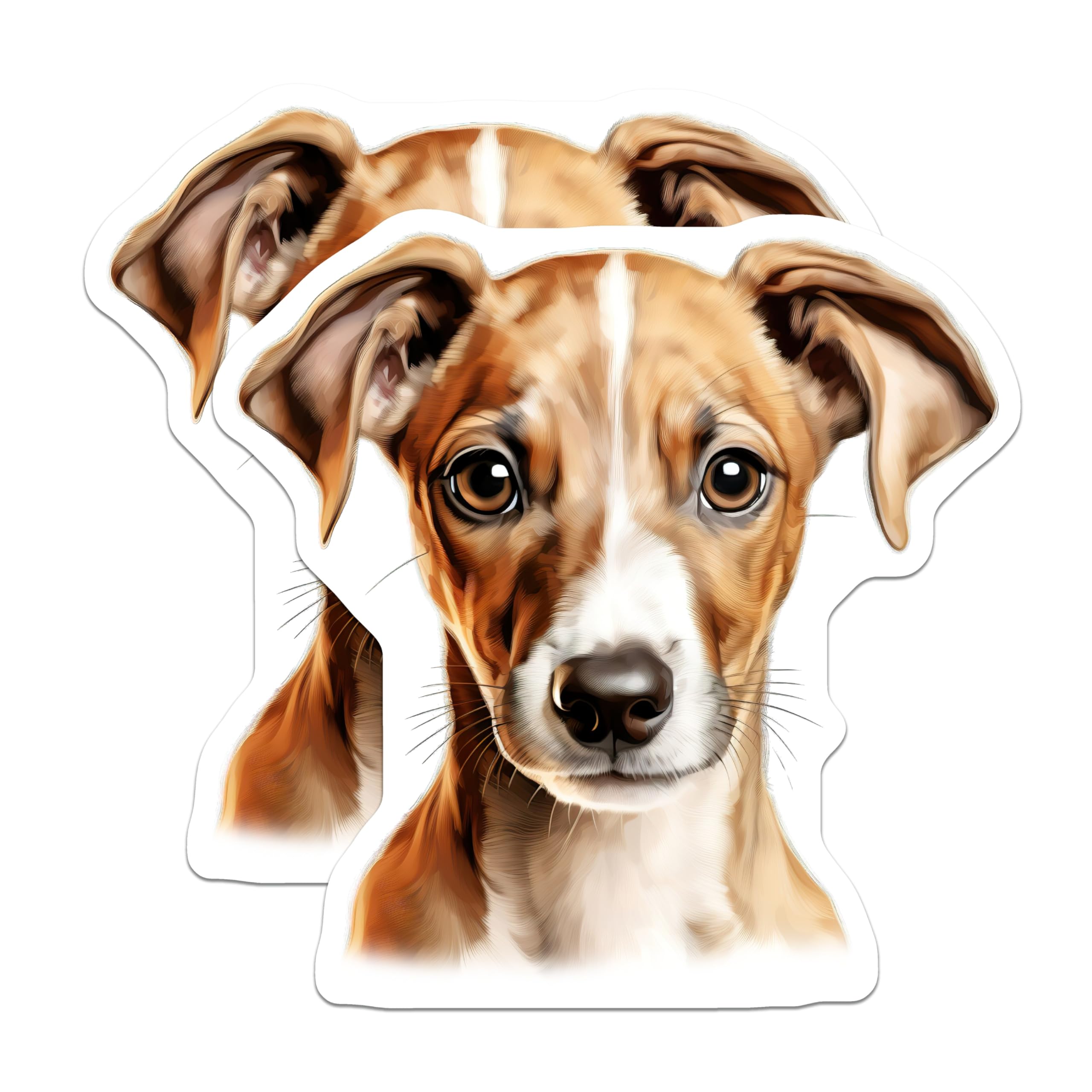 (2 Pack) Cute Puppy Magnets - Dog Lover Fridge Decor - Animal Lover Kitchen Accessory - 5 Inches On Longest Side - Thick Durable Magnet - Made in USA - MAG25634
