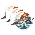 (3 Pack) Virginia Decals - State Pride - Laptop Decals - 3 Inches On Longest Side - Easy Peel & Apply - Made in USA - 3MCS4318