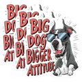 (3 Pack) Dog Attitude Decals - Big Dog - Sassy Pitbull Decal - 3 Inches On Longest Side - Easy Peel & Apply - Made in USA - 3MCS7300