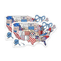 (2 Pack) Christian Bible Verse Magnets - Patriotic USA Map Decor - Inspirational Faith Refrigerator Art - 5 Inches On Longest Side - Thick Durable Magnet - Made in USA - MAG30827