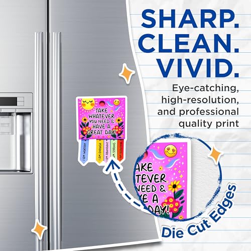 (2 Pack) Inspirational Quote Magnets - Positive Affirmation - Motivational Message for Office or Home - 5" On Longest Side - for Cars, Fridges, Toolboxes - Made in USA - MAG7502