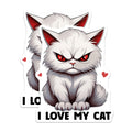 (2 Pack) Grumpy Cat Magnets - Funny Cat Lover Fridge Decor - White Cat Art for Pet Owners - 5 Inches On Longest Side - Thick Durable Magnet - Made in USA - MAG38118
