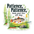 (2 Pack) Fishing Patience Magnets - Inspirational Fishing Quotes Magnets - Fish Lover's Decor Magnets- 5" On Longest Side - for Fridges, Toolboxes, Cars - Made in USA - MAG2628