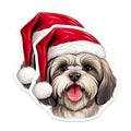 (2 Pack) Shih Tzu Christmas Magnets - Holiday Dog Refrigerator - Pet Owner Stocking Stuffer - 5 Inches On Longest Side - Thick Durable Magnet - Made in USA - MAG28716