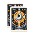 (2 Pack) Mytest Moon Magnets - Cosmic Lunar Celestial Art - Mystical Tarot Card Inspired - Spiritual Witchy Home Decor - 5 Inches On Longest Side - Thick Durable Magnet - Made in USA - MAG21445