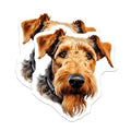 (2 Pack) Airedale Terrier Magnets - Dog Lover Decor - Pet Parent Refrigerator Art - 5 Inches On Longest Side - Thick Durable Magnet - Made in USA - MAG27196