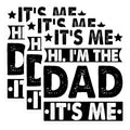 (3 Pack) Its Me Hi Im The Dad Decals - Funny Dad Saying - Laptop Decal - 3 Inches On Longest Side - Easy Peel & Apply - Made in USA - 3MCS2884
