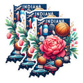 (3 Pack) Indiana Decals - State Pride - Laptop Decal - 3 Inches On Longest Side - Easy Peel & Apply - Made in USA - 3MCS0136